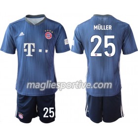 Completo Calcio Bayern Monaco MULLER 25 Bambino Divisa Terza 2018/2019